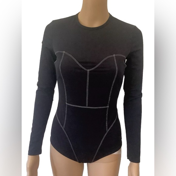 Mara Hoffman designer Black Rash Guard One Piece Swimsuit Small women’s swimwear - Picture 5 of 16